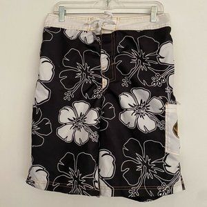 Mens Hawaiian Print Swim Trunks Medium MU Tigers